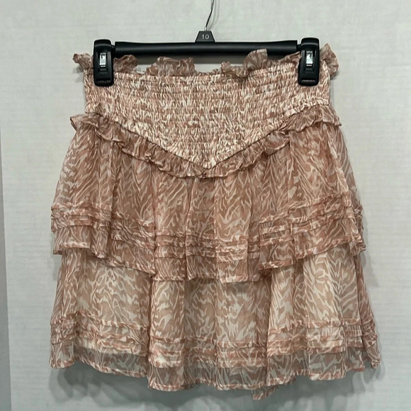 Cleobella Dresses & Skirts - Cellobella Kenna Mini Skirt Desert Rose Ruffle Skirt Size Small